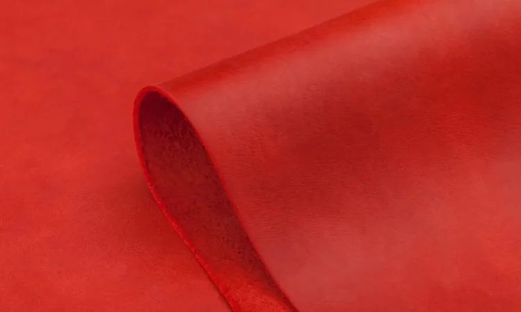 Шкіра Crazy Horse - натуральна червона шкіра для виробництва - фото № 4