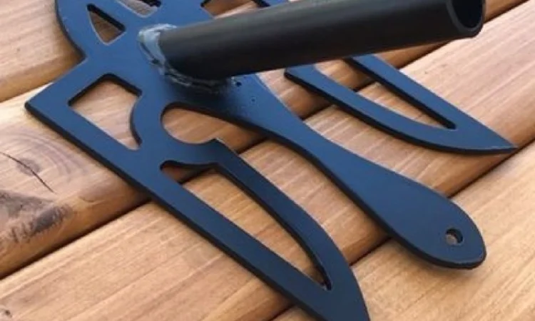 Держатель флага под флагшток в форме Герба Украины Тризуб металлический - фото № 2