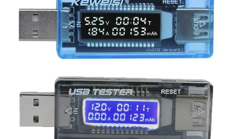USB Тестер Keweisi KWS-V20 – амперметр та вольтметр для вимірювання ємності акумуляторів - фото № 4