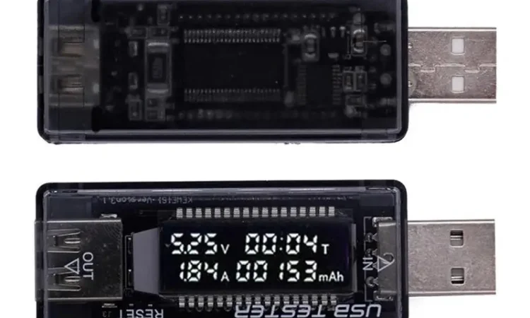 USB Тестер Keweisi KWS-V20 – амперметр та вольтметр для вимірювання ємності акумуляторів - фото № 5