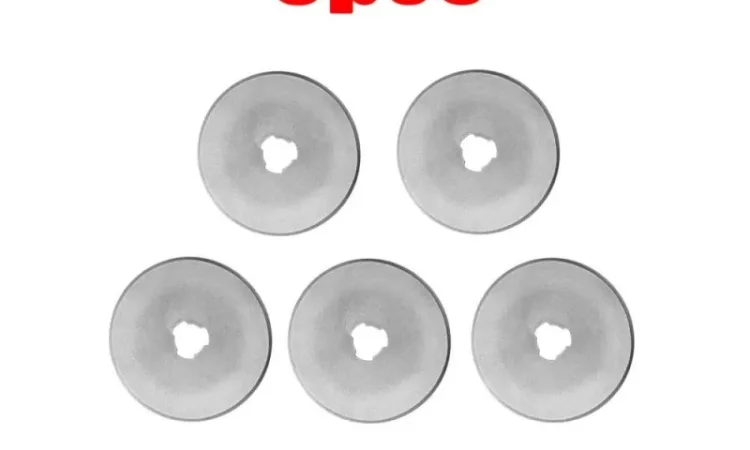 Запасні леза 5 штук для дискового ножа 45мм, для різання тканини - фото № 1