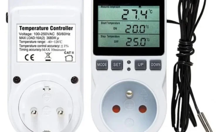 Цифровой терморегулятор с функцией памяти на 16 А - фото № 1