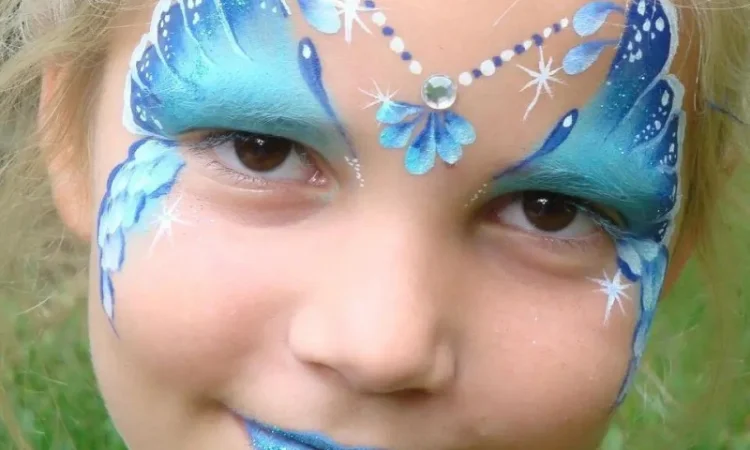 Синій аквагрим для обличчя Diamond FX - фото № 4