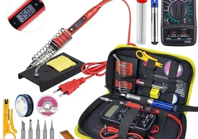 Набір інструментів для паяння 18 в 1 паяльник JCD908S 80W - фото № 1