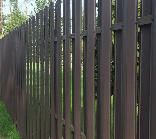 Металевый штакетник, євроштакет, європаркан від виробника купити з доставкою - фото № 3