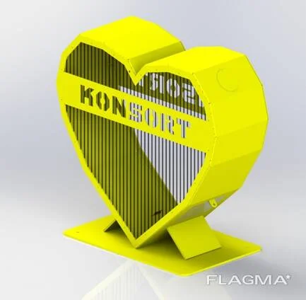 Контейнер для сбора ПЭТ в форме сердца - фото № 3
