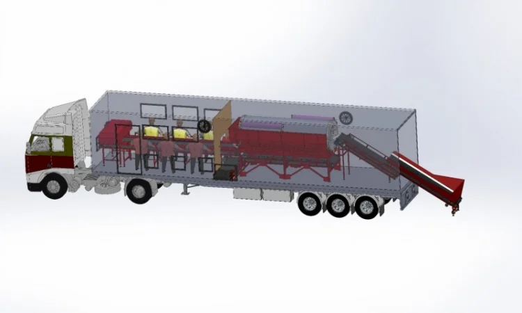 Мобільна сортувальна лінія для твердих побутових відходів ТПВ - фото № 1