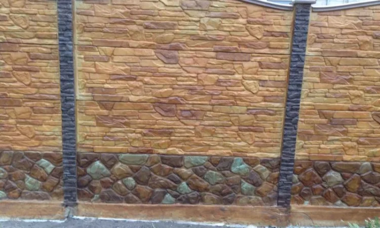 Покраска бетонного забора Запорожье.Цветные заборы - фото № 4