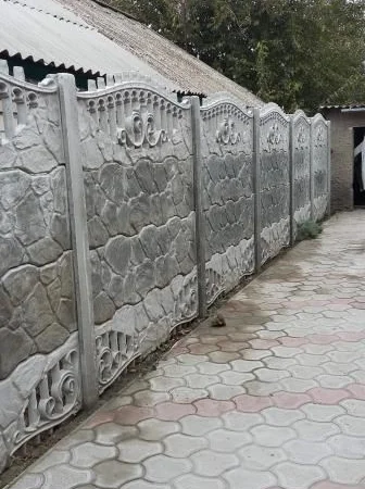 Бетонные заборы "Еврозабор" и ворота в Запорожье - фото № 1