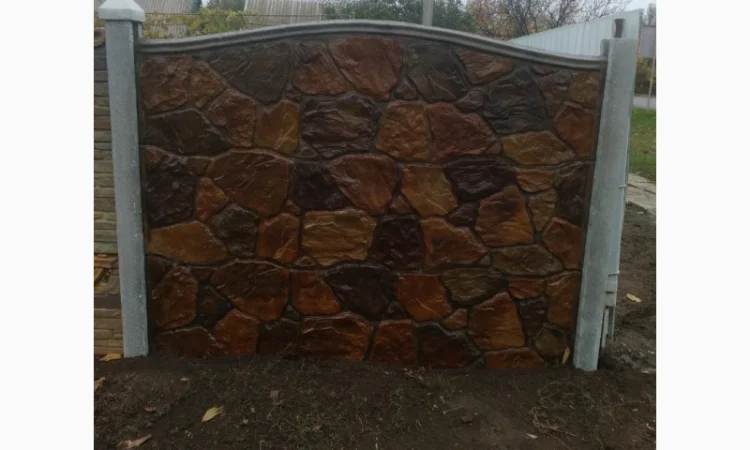 Цветные бетонные заборы, установка по Запорожью - фото № 6