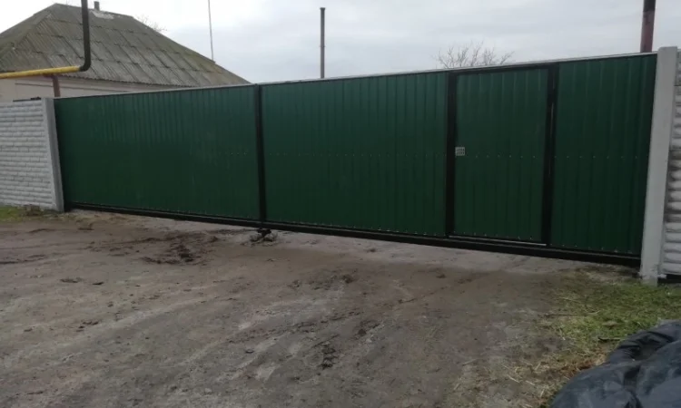 Изготовление и установка откатных ворот в Запорожье - фото № 4