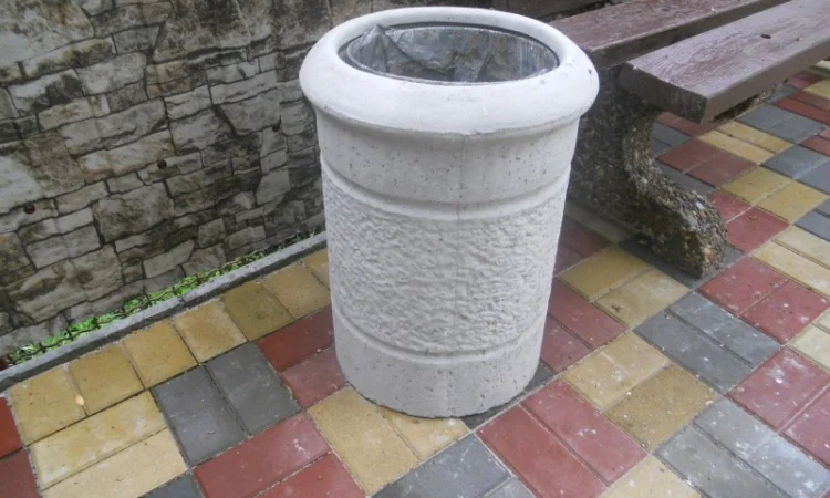 Урна для мусора уличная бетонная - фото № 1