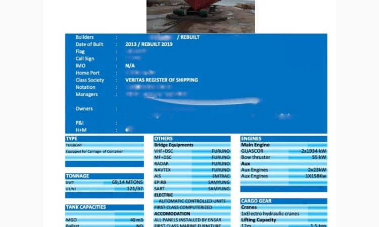 Буксир с краном в продаже в Турции - фото № 8