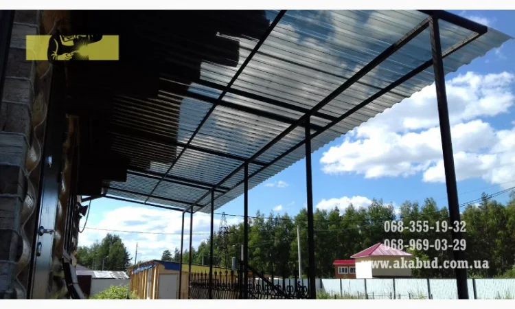 Простые ворота: распашные, откатные. Навесы, перила, решетки - фото № 10