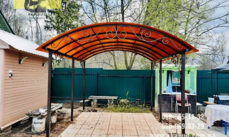 Простые ворота: распашные, откатные. Навесы, перила, решетки - фото № 8