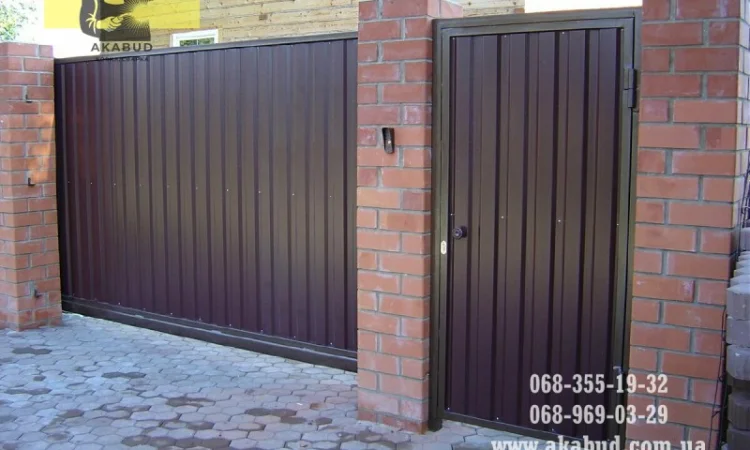 Простые ворота: распашные, откатные. Навесы, перила, решетки - фото № 6