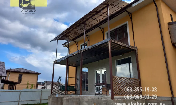 Простые ворота: распашные, откатные. Навесы, перила, решетки - фото № 15