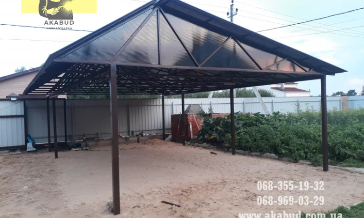 Простые ворота: распашные от компании АКАБУД - фото № 1