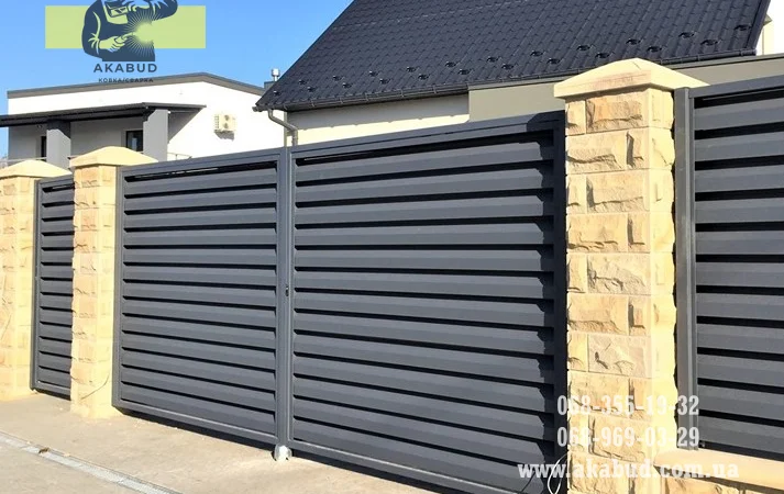 Простые ворота: распашные от компании АКАБУД - фото № 8
