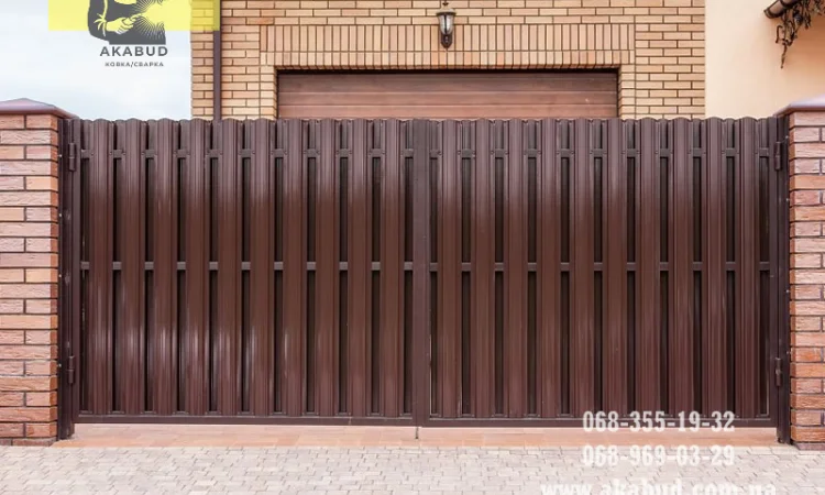 Простые ворота: распашные от компании АКАБУД - фото № 6