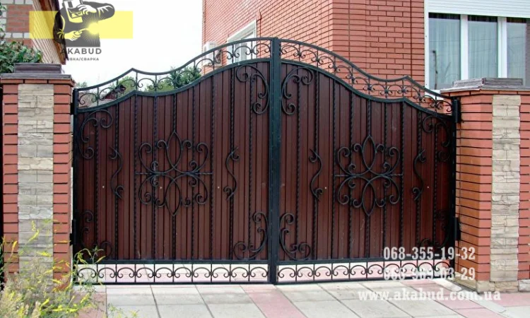 Простые ворота: распашные от компании АКАБУД - фото № 4