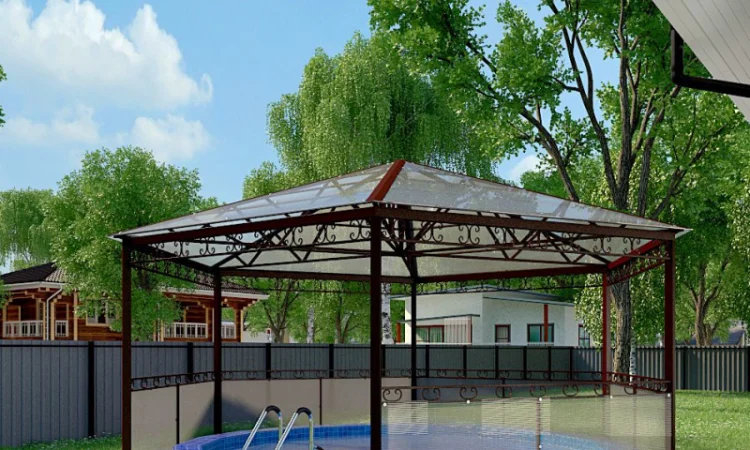 Арочные навесы для автомобилей – пристроенные и отдельно стоящие - фото № 17