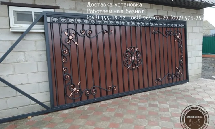 Откатні ворота та металеві конструкції - фото № 3