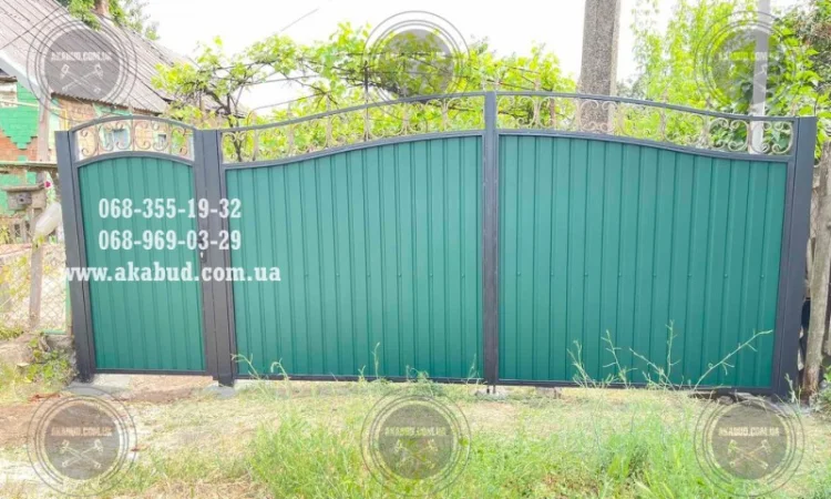 Распашные ворота, откатные ворота, навес, беседка, забор, перила - фото № 3