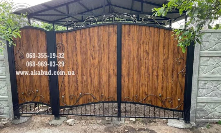 Распашные ворота, откатные ворота, навес, беседка, забор, перила - фото № 4