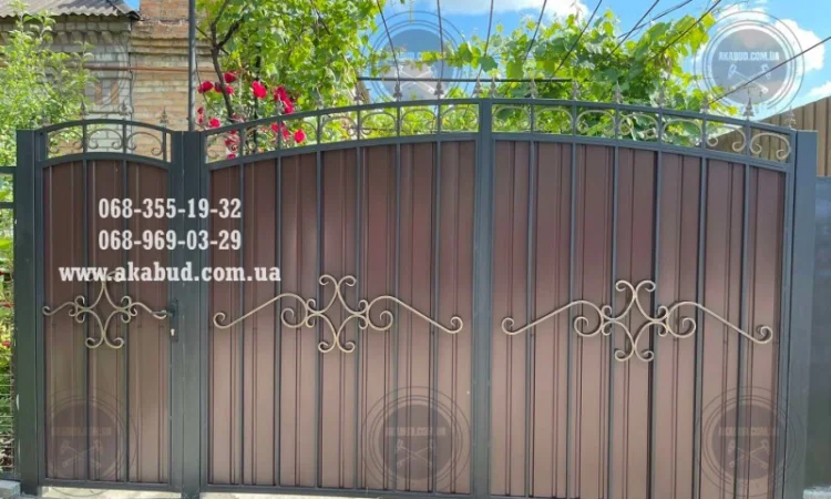 Распашные ворота, откатные ворота, навес, беседка, забор, перила - фото № 6