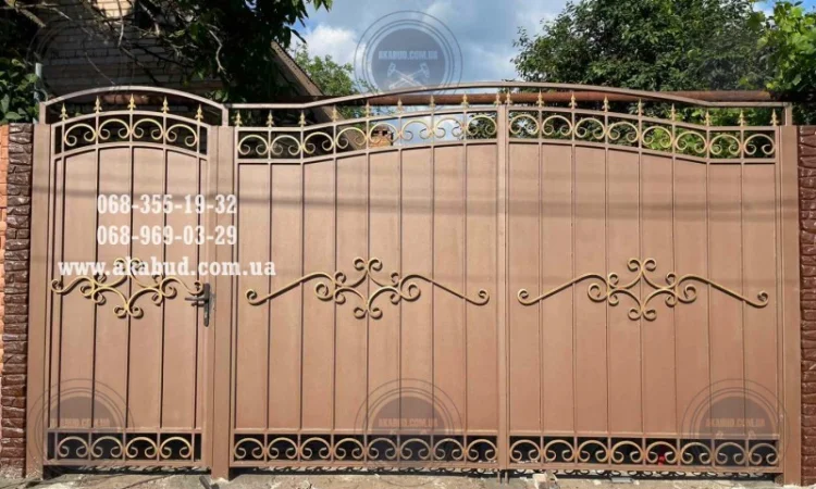 Распашные ворота, откатные ворота, навес, беседка, забор, перила - фото № 7