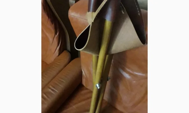 Премиум охотничий стул из древесины и кожи - фото № 7