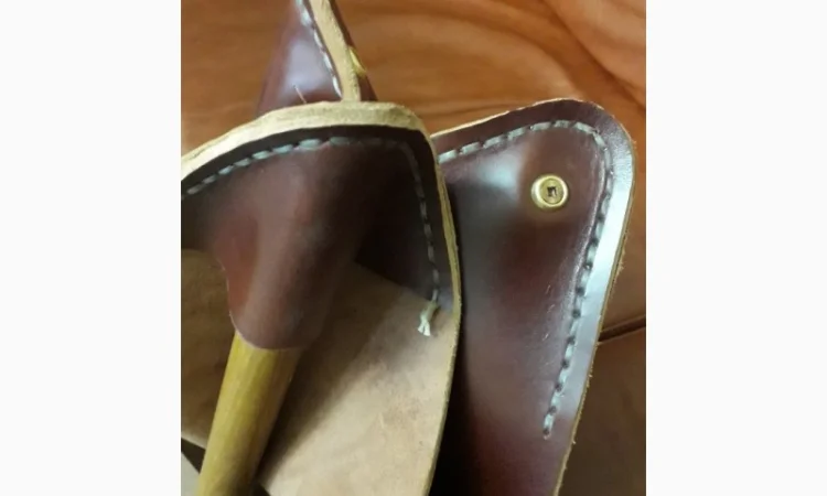 Премиум охотничий стул из древесины и кожи - фото № 8