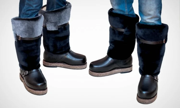 Унти з штучного меху мутон - фото № 4