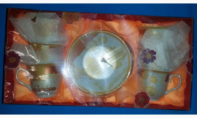 Кофейный фаянсовый набор на 6 персон - фото № 1