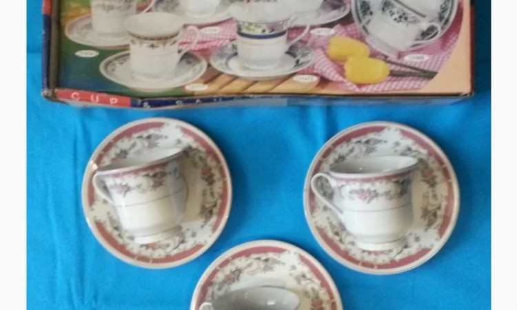 Кофейний набір з узором на 6 персон - фото № 1