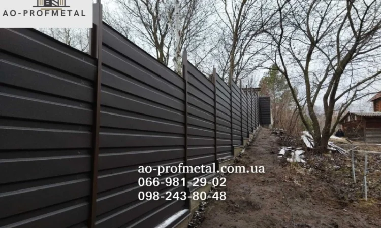 Профнастил ПС-15 темно-коричневий матовий 8019 від виробника - фото № 1