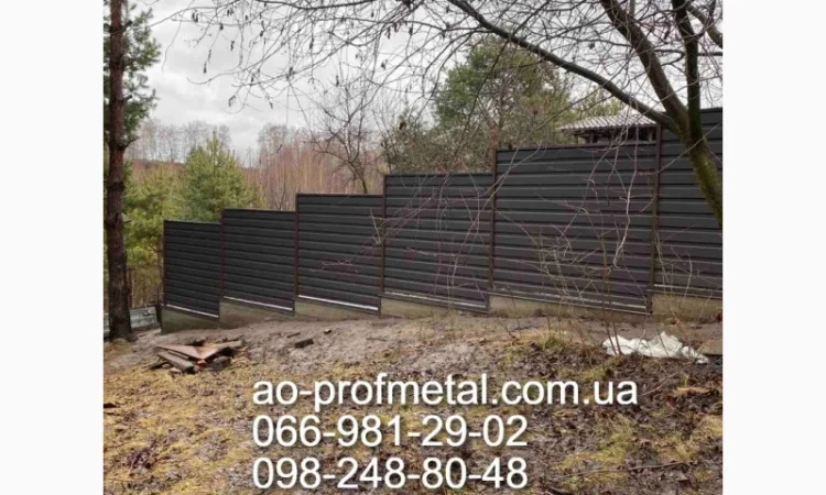 Профнастил ПС-15 темно-коричневий матовий 8019 від виробника - фото № 4