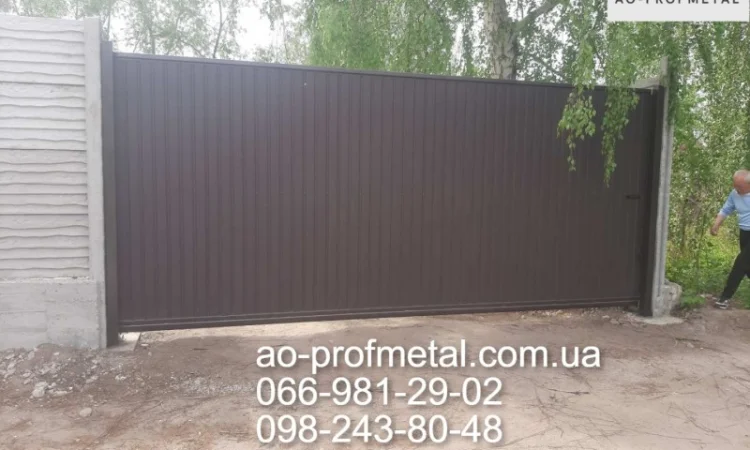 Калитка и ворота из профнастила на заказ - фото № 1