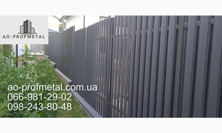 Євроштахетник RAL 7024 матовий від виробника - фото № 2