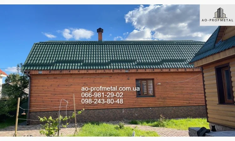 Металлочерепица оливкового цвета от производителя - фото № 1