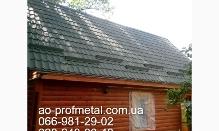 Металлочерепица оливкового цвета от производителя - фото № 3