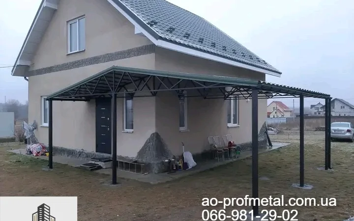 Навіс для автомобіля під ключ - фото № 1