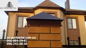 Колпаки и парапеты, Колпак на столбик, Заборный колпак - фото № 2