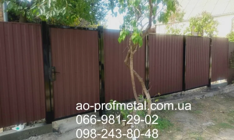 Профнастил и услуги по установке забора в Киеве - фото № 7