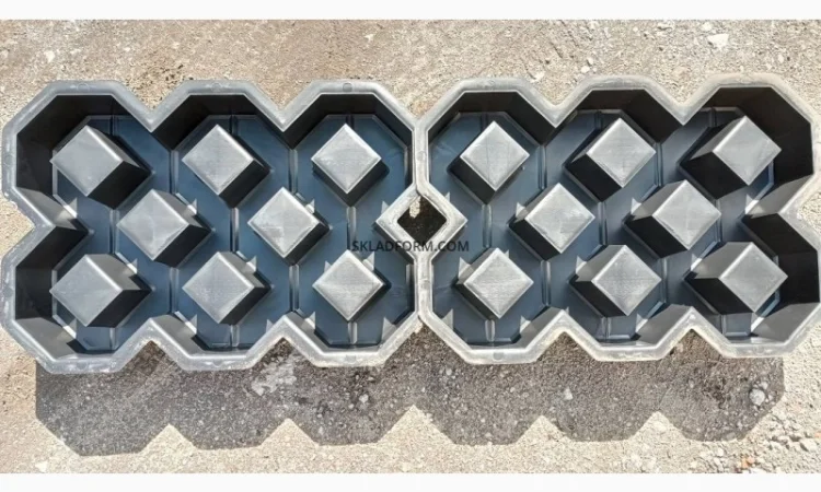 Форма для тротуарной плитки решетка газонная под траву - фото № 5