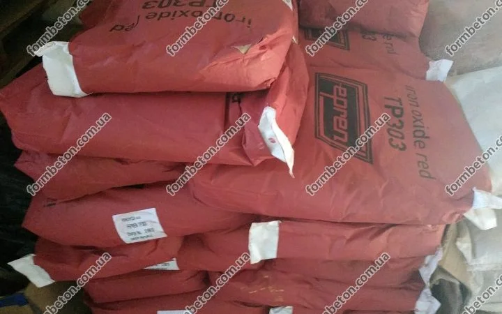 Краситель для бетона пигмент красный ТР-303 Чехия - фото № 2