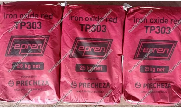 Краситель для бетона пигмент красный ТР-303 Чехия - фото № 1