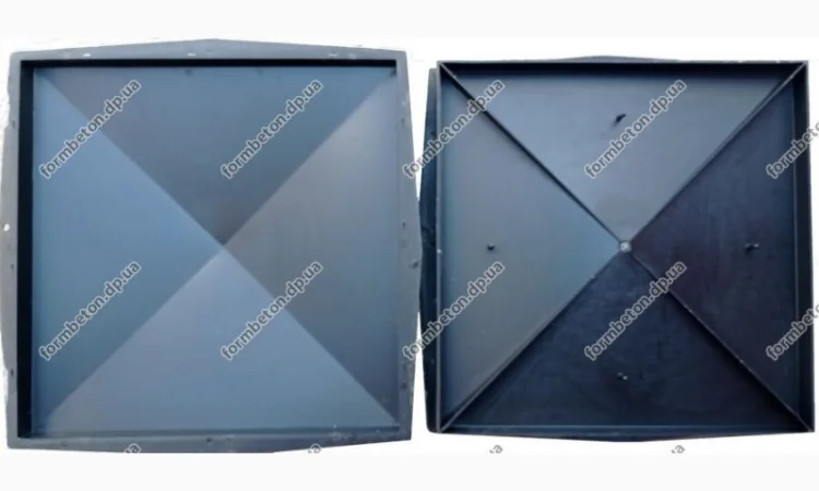 Форма кришки чотирьохскатної 49х49 см, гладка - фото № 2