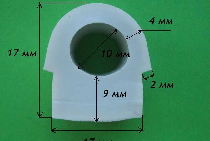 Термостойкий уплотнительный профиль 17мм х 10мм - фото № 1